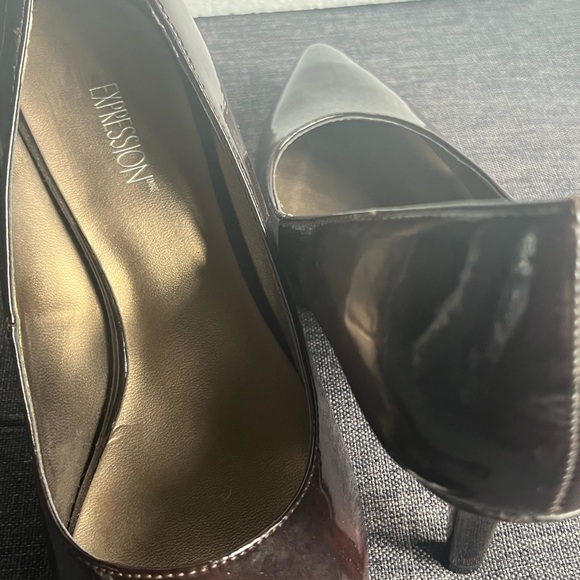 Expression - Presley brown faux patent leather brown pumps - Picture 2 of 3